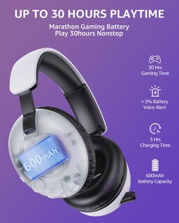Foto 4 | Foto 4 | Auriculares Inalámbricos Para Juegos Oputik Para Pc Ps4 Ps5 Con Micrófono - Venta Internacional.