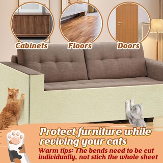 Foto 6 | Foto 6 | Protector De Muebles Cat Scratch Mewtogo Color Beige 200 X 37 Cm - Venta Internacional.