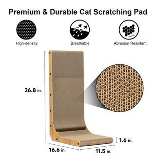 Foto 3 | Foto 3 | Cat Scratcher Fukumaru En Forma De L Montado En La Pared Con Pelota De Juguete - Venta Internacional.