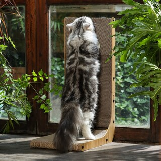Foto 6 | Foto 6 | Cat Scratcher Fukumaru En Forma De L Montado En La Pared Con Pelota De Juguete - Venta Internacional.