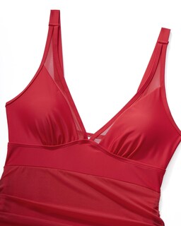 Foto 5 | Foto 5 | Vestido De Baño Suuksess Para Mujer Adelgazante Control De Barriga Rojo 2xl - Venta Internacional.