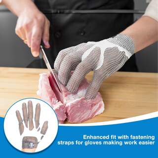 Foto 2 | Foto 2 | Guante Resistente A Cortes Caprihom De Malla Metálica Chainmail (tamaño Mediano) - Venta Internacional.