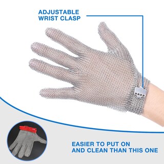 Foto 4 | Foto 4 | Guante Resistente A Cortes Caprihom De Malla Metálica De Acero Inoxidable - Venta Internacional.