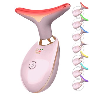 Foto 1 | Foto 1 | Masajeador De Rostro Y Cuello Elishine 7 Colores Terapia De Luz Rosa - Venta Internacional.