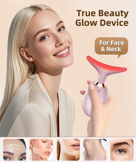 Foto 4 | Foto 4 | Masajeador De Rostro Y Cuello Elishine 7 Colores Terapia De Luz Rosa - Venta Internacional.