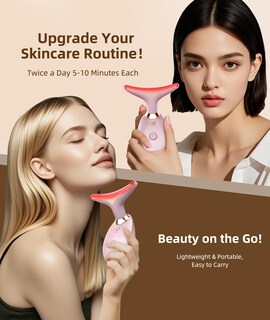Foto 7 | Foto 7 | Masajeador De Rostro Y Cuello Elishine 7 Colores Terapia De Luz Rosa - Venta Internacional.