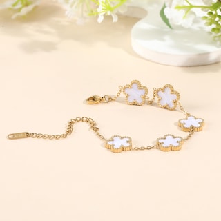 Foto 3 | Foto 3 | Pulsera Ticvss Con Trébol De Cuatro Hojas Chapada En Oro De 18 Quilates Para Mujer - Venta Internacional.