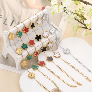 Foto 7 | Foto 7 | Pulsera Ticvss Con Trébol De Cuatro Hojas Chapada En Oro De 18 Quilates Para Mujer - Venta Internacional.