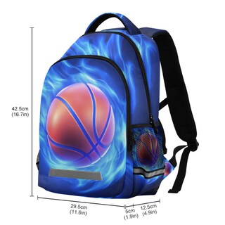 Foto 5 | Foto 5 | Mochila Wevibofu Blue Fire Basketball Para Niños De 6 A 12 Años - Venta Internacional.