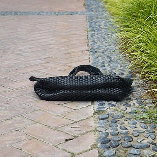Foto 6 | Foto 6 | Bolso De Piel Tejida A Mano Rimini Gemma Oversize Black - Venta Internacional.