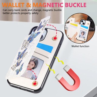 Foto 4 | Foto 4 | Funda Tipo Cartera Ueebai Para Iphone 14 Plus Con Tarjeteros Color Azul - Venta Internacional.