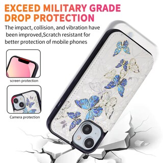 Foto 6 | Foto 6 | Funda Tipo Cartera Ueebai Para Iphone 14 Plus Con Tarjeteros Color Azul - Venta Internacional.