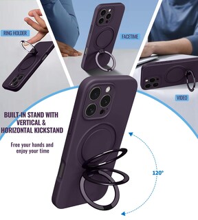 Foto 4 | Foto 4 | Funda De Teléfono Vanxiliiy Compatible Con Iphone 16 Pro Color Morado - Venta Internacional.