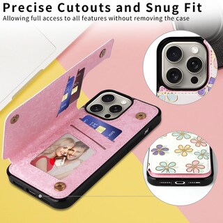 Foto 5 | Foto 5 | Funda Tipo Cartera Ueebai Para Iphone 14 Pro Max Piel Sintética Bloque Rfid Color Blanco - Venta Internacional.