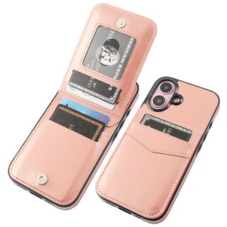 Foto 1 | Foto 1 | Funda Tipo Cartera Kihuwey Compatible Con Iphone 16 De 6.1 Pulgadas Color Oro Rosa - Venta Internacional.