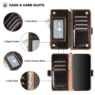 Foto 6 | Foto 6 | Funda Tipo Cartera Antsturdy Compatible Con Iphone 16 Pro Max - Venta Internacional.