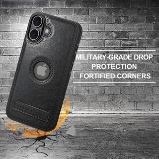 Foto 5 | Foto 5 | Funda De Piel Kself Para Iphone 16 Plus Con Soporte Negro - Venta Internacional.
