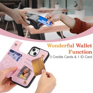 Foto 2 | Foto 2 | Funda Tipo Cartera Ueebai Para Iphone 14 Piel Sintética Tarjetero Rfid - Venta Internacional.