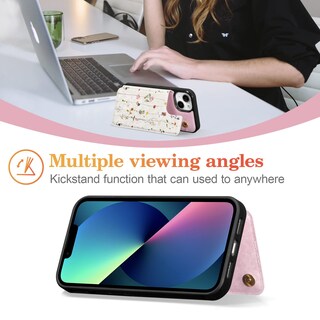 Foto 3 | Foto 3 | Funda Tipo Cartera Ueebai Para Iphone 14 Piel Sintética Tarjetero Rfid - Venta Internacional.