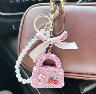 Foto 3 | Foto 3 | Llavero Con Forma De Lazo De Perlas Brillantes  Bonito Colgante Para Bolsa Y Llavero De Zomii - Venta Internacional.