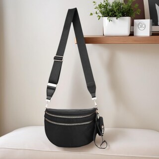 Foto 3 | Foto 3 | Bandolera De Nailon Con Forma De Sillín Para Mujer Bandolera Negra - Venta Internacional.