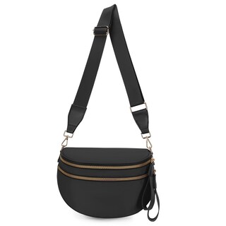 Foto 1 | Foto 1 | Bandolera De Nailon Con Forma De Sillín Para Mujer Bandolera Negra - Venta Internacional.
