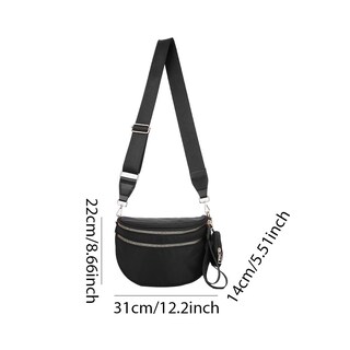 Foto 6 | Foto 6 | Bandolera De Nailon Con Forma De Sillín Para Mujer Bandolera Negra - Venta Internacional.