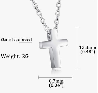 Foto 3 | Foto 3 | Xtellar Collar Cruz De Acero Inoxidable