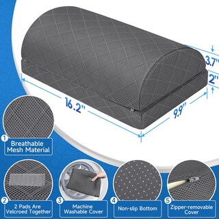 Foto 2 | Foto 2 | Funda Extraíble Para Reposapiés Cushzone  Altura Ajustable  Color Gris - Venta Internacional.
