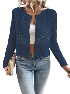 Foto 1 | Foto 1 | Jersey Tipo Cárdigan De Punto Para Mujer Color Azul Marino Talla Xs - Venta Internacional.