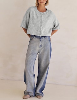 Foto 4 | Foto 4 | Jersey Tipo Cárdigan De Punto Ligero Primaveral Para Mujer Gris Claro - Venta Internacional.