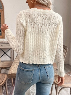 Foto 2 | Foto 2 | Jersey Tipo Cárdigan De Punto Para Mujer Color Beige Talla S - Venta Internacional.