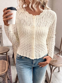 Foto 5 | Foto 5 | Jersey Tipo Cárdigan De Punto Para Mujer Color Beige Talla S - Venta Internacional.