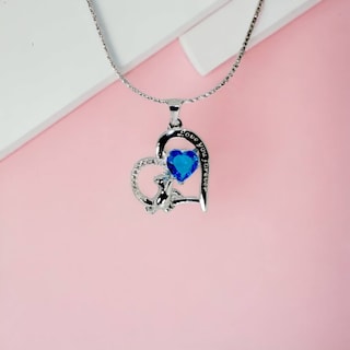 Foto 1 | Foto 1 | Cadena De Plata Para Joyería Con Colgante En Forma De Corazón De Plata Con Circonita - Venta Internacional.