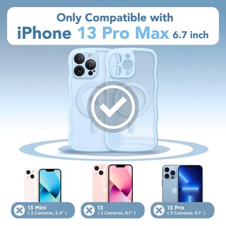 Foto 2 | Foto 2 | Funda De Teléfono Capraro Cute Para Iphone 13 Pro Max Azul Claro - Venta Internacional.