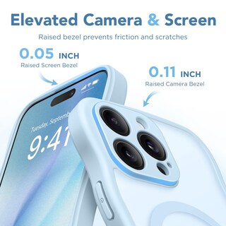 Foto 6 | Foto 6 | Funda De Teléfono Capraro Cute Para Iphone 13 Pro Max Azul Claro - Venta Internacional.