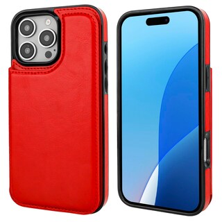 Foto 3 | Foto 3 | Funda Tipo Cartera Onetop Compatible Con Iphone 16 Pro Max Color Rojo - Venta Internacional.