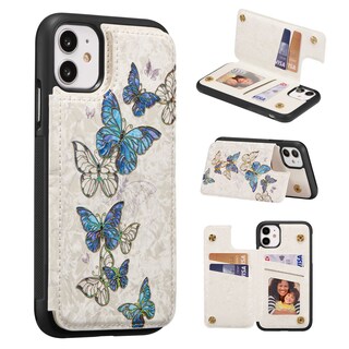Foto 1 | Foto 1 | Funda Tipo Cartera Ueebai Para Iphone 12/12 Pro Diseño De Mariposa Azul - Venta Internacional.