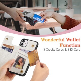 Foto 3 | Foto 3 | Funda Tipo Cartera Ueebai Para Iphone 12/12 Pro Diseño De Mariposa Azul - Venta Internacional.