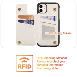 Foto 4 | Foto 4 | Funda Tipo Cartera Ueebai Para Iphone 12/12 Pro Diseño De Mariposa Azul - Venta Internacional.