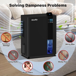 Foto 7 | Foto 7 | Deshumidificador Ninesky H2 Para El Hogar 2900 Ml/d 800 Pies Cuadrados Con Apagado Automático - Venta Internacional.