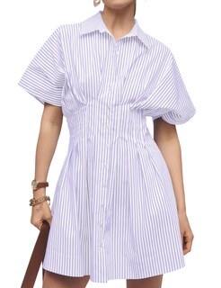 Foto 1 | Foto 1 | Vestido Camisero Synound Plisado Con Botones En La Parte Delantera Para Mujer - Venta Internacional.