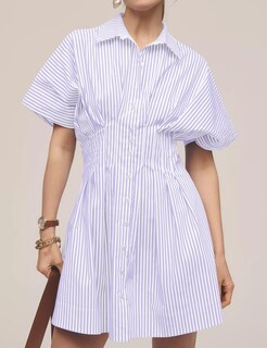 Foto 4 | Foto 4 | Vestido Camisero Synound Plisado Con Botones En La Parte Delantera Para Mujer - Venta Internacional.