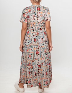 Foto 7 | Foto 7 | Vestido Largo Accpur Para Mujer Estilo Bohemio Floral Cuello En V Con Bolsillos - Venta Internacional.