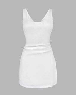 Foto 6 | Foto 6 | Vestido Ninimour De Color Liso Con Cremallera En La Espalda Retorcida Corte Ajustado - Venta Internacional.