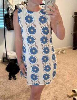 Foto 5 | Foto 5 | Vestido Bqdcqb Para Mujer Estampado Floral De Verano Sin Mangas Azul - Venta Internacional.