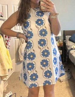 Foto 7 | Foto 7 | Vestido Bqdcqb Para Mujer Estampado Floral De Verano Sin Mangas Azul - Venta Internacional.
