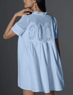 Foto 2 | Foto 2 | Vestido Shiyifa Babydoll Para Mujer Encaje Patchwork Verano Azul-m - Venta Internacional.