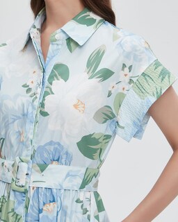 Foto 4 | Foto 4 | Vestido Ezapine Para Mujer Verano 2025 Casual Con Alas Florales Verde - Venta Internacional.