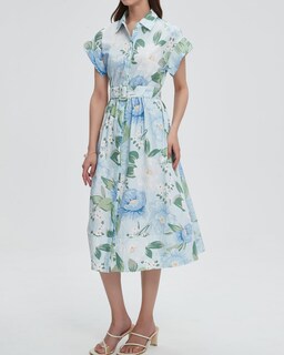 Foto 5 | Foto 5 | Vestido Ezapine Para Mujer Verano 2025 Casual Con Alas Florales Verde - Venta Internacional.